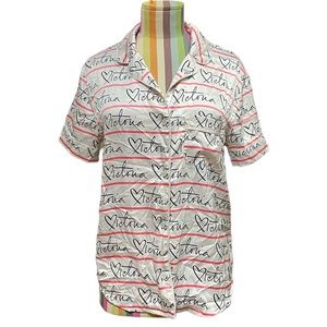 Victoria’s Secret Short Sleeve Pajama Top 0619